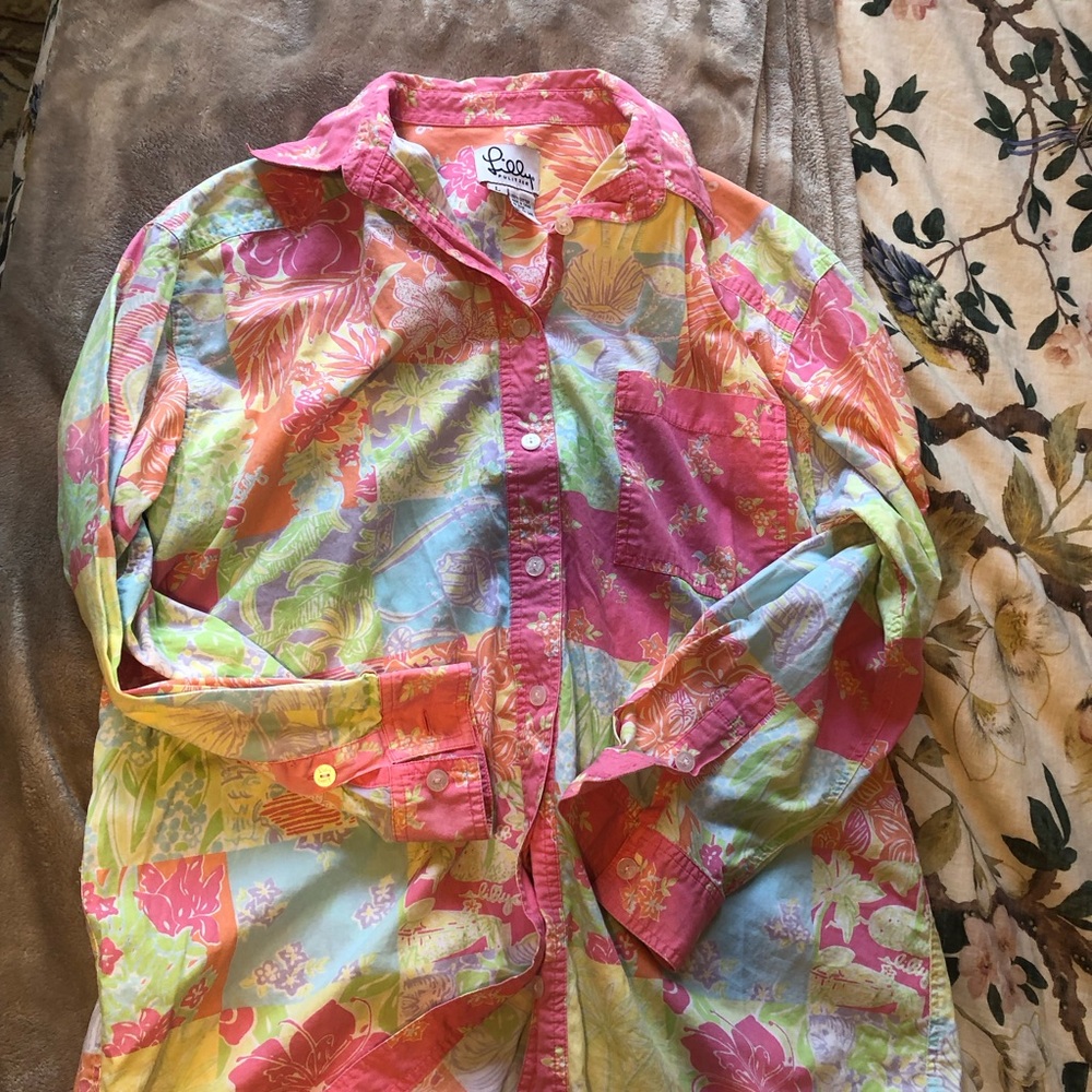 Vintage Lilly Pulitzer Patchwork Shirt